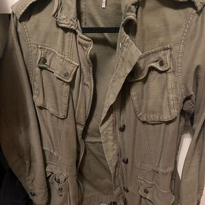 Free People Khaki Utility Jacket